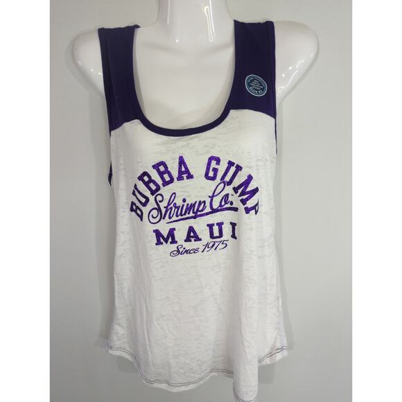Bubba Gump Blue 84 Maui Racerback Tank - Size M - Scoop Neck Athleisure Athletic - Picture 1 of 9